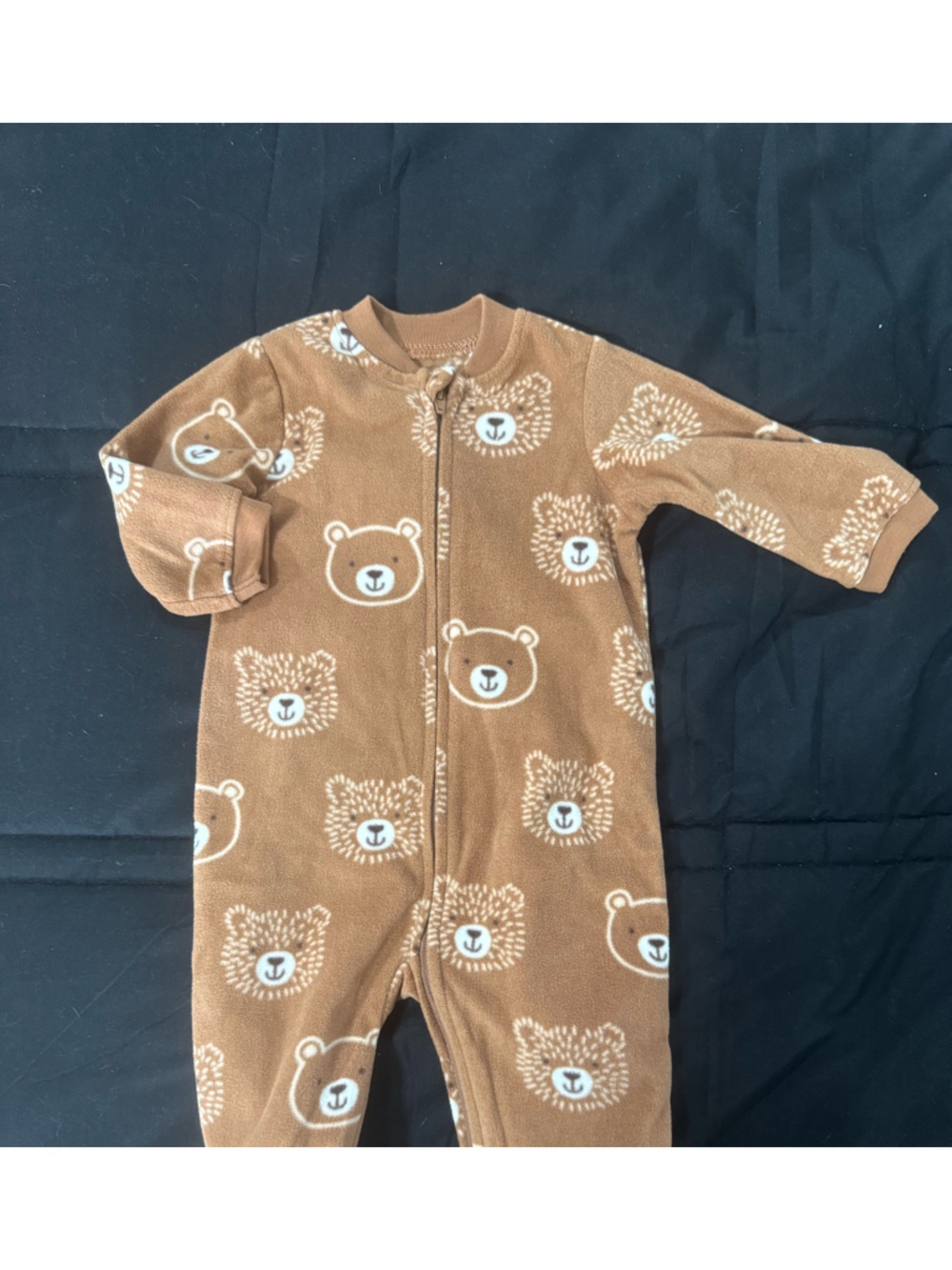 Little Me Brown Bear Print One-Piece